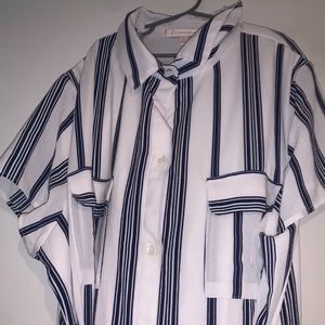 Blue and white summer dress